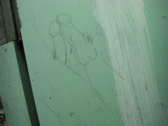 トイレの落書き。2009年9月撮影
